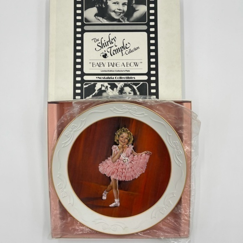 Brand NEW: Vintage Shirley Temple “Baby Take A Bow” Collectable Plate